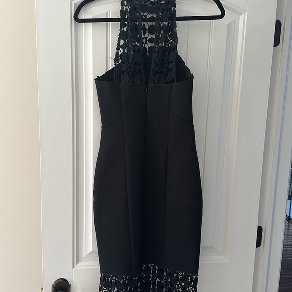 Black Nicolas brand long dress illusion with crochet - Picture 5 of 14